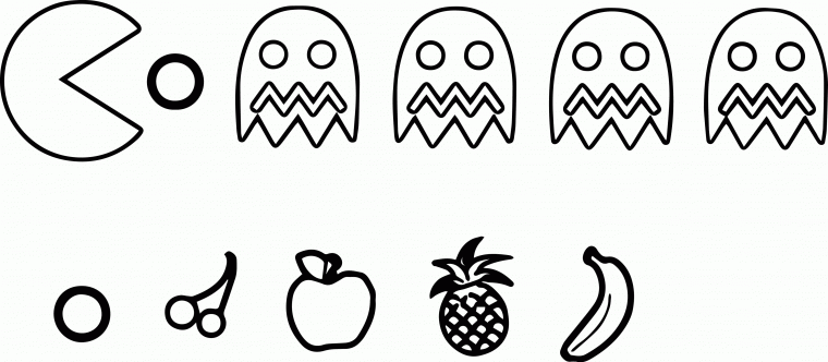 pacman coloring pages