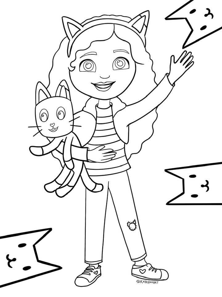 gabby dollhouse coloring pages