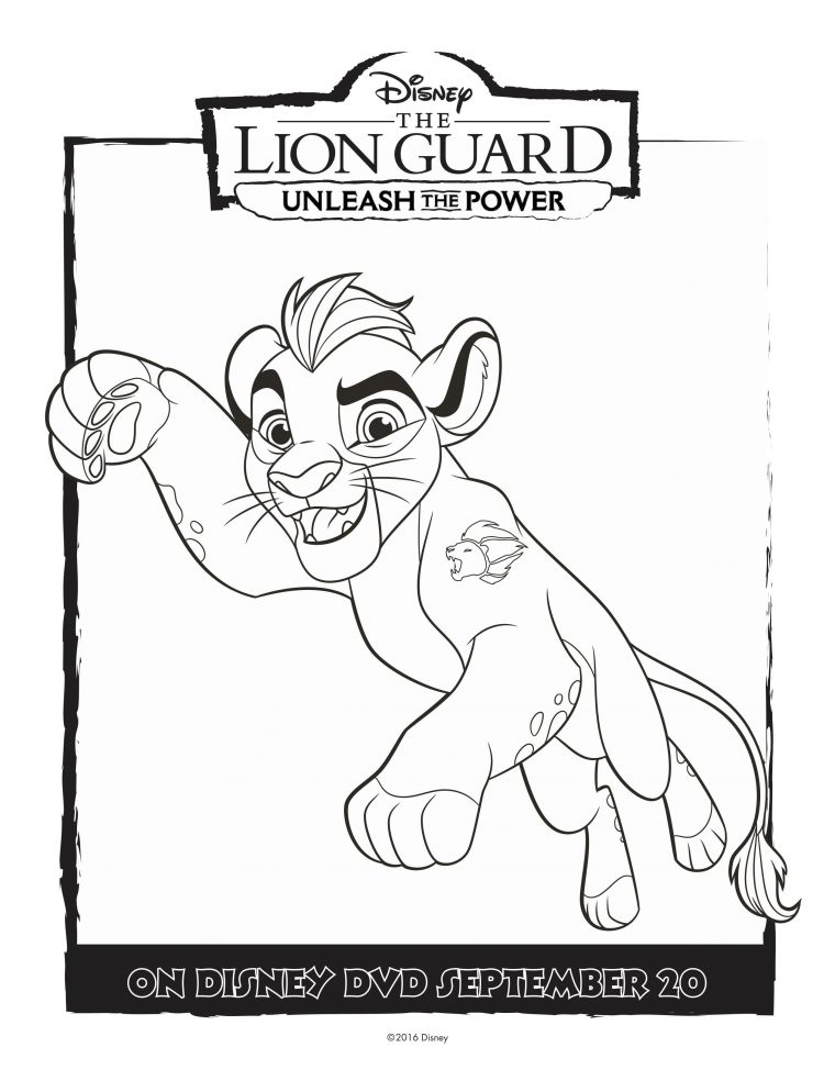 lion guard color page