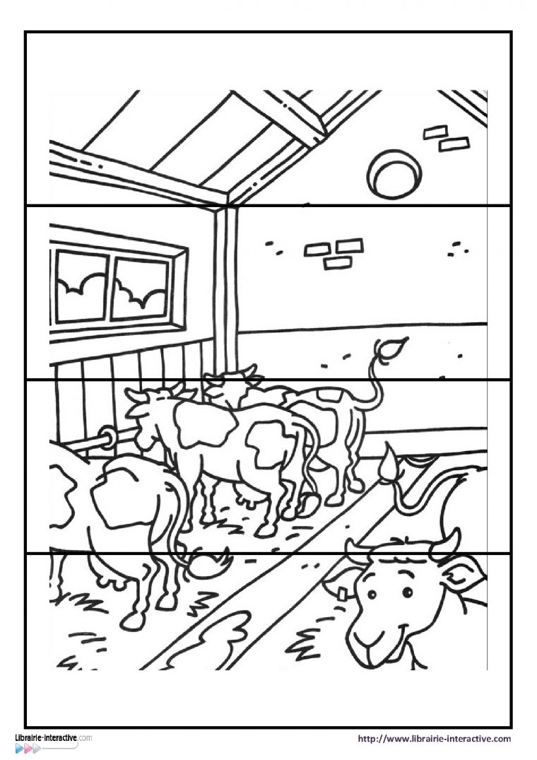 10 Puzzles De La Ferme – Niveau 1 | Ferme, Librairie Interactive concernant Coloriage Animaux Ferme Maternelle