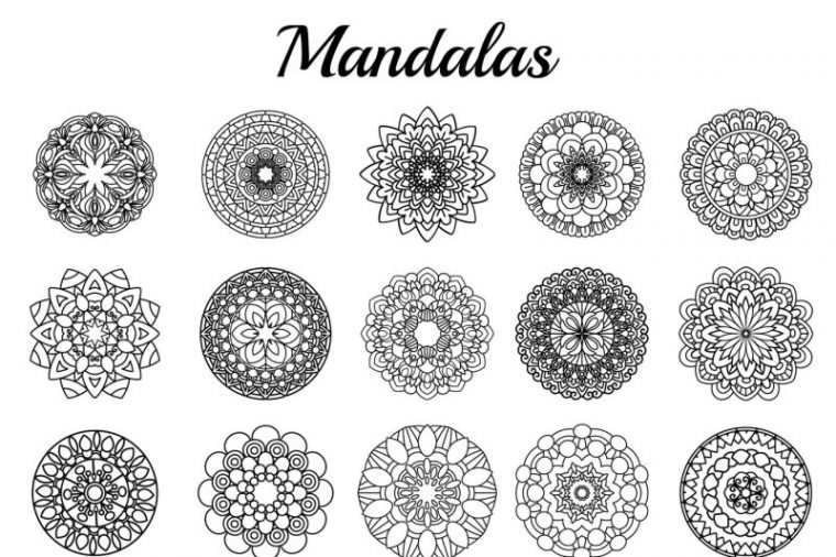 100 Mandalas By Elionorka | Thehungryjpeg intérieur Kit Coloriage Mandala