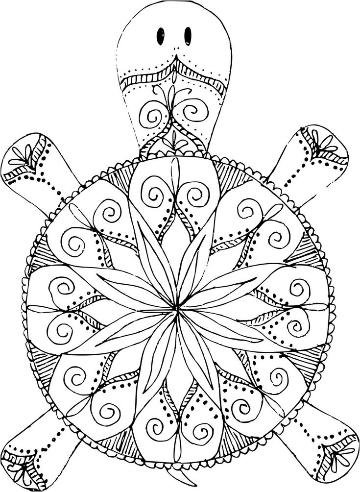 11 Pascher Coloriage Tortue Mandala Photograph | Coloriage Tortue destiné Coloriage Mandala Animaux Facile