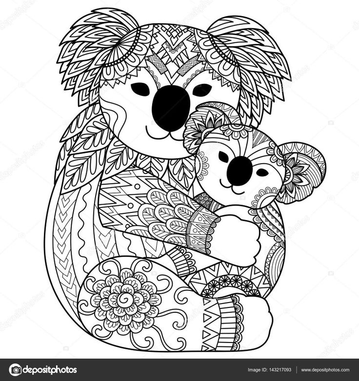 145 Best Coloring: Animals Images On Pinterest | Coloring Pages dedans Coloriage Mandala Koala