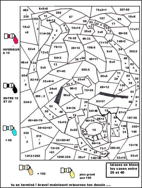 18 Idées De Coloriage Chiffre | Coloriage Chiffre, Coloriage, Coloriage concernant Coloriage Magique 5Ème Maths