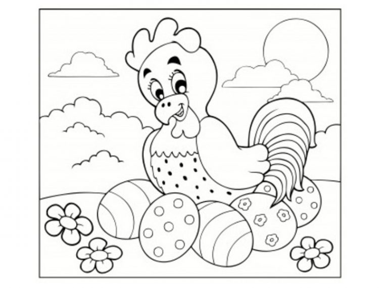 20 Dessins De Coloriage Poule De Paques À Imprimer destiné Dessin De Poule De Pa¢Ques