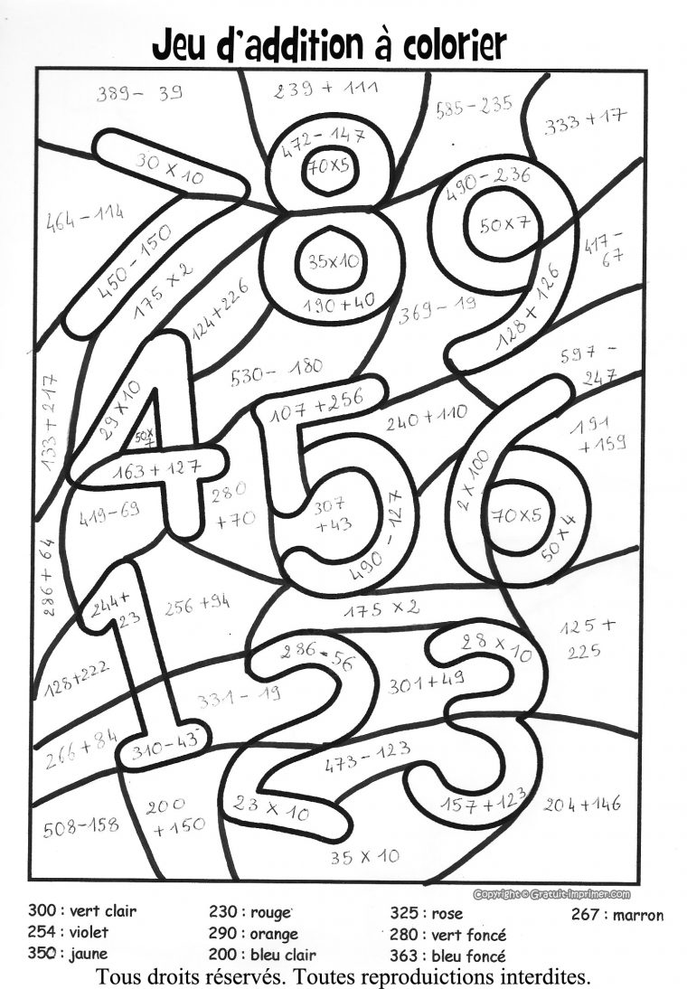 22 Dessins De Coloriage Magique Multiplication À Imprimer avec Dessin Coloriage Magique Multiplication