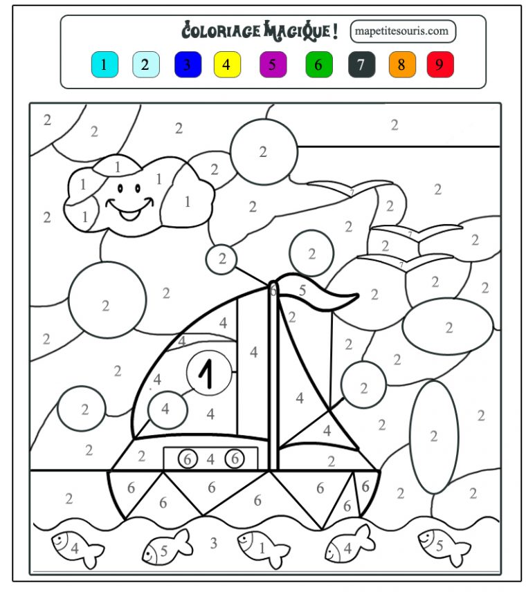 66 Dessins De Coloriage Magique À Imprimer Sur Laguerche – Page 7 dedans Coloriage Magique 5-6 Ans