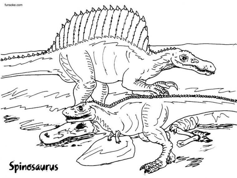 coloring page spinosaurus