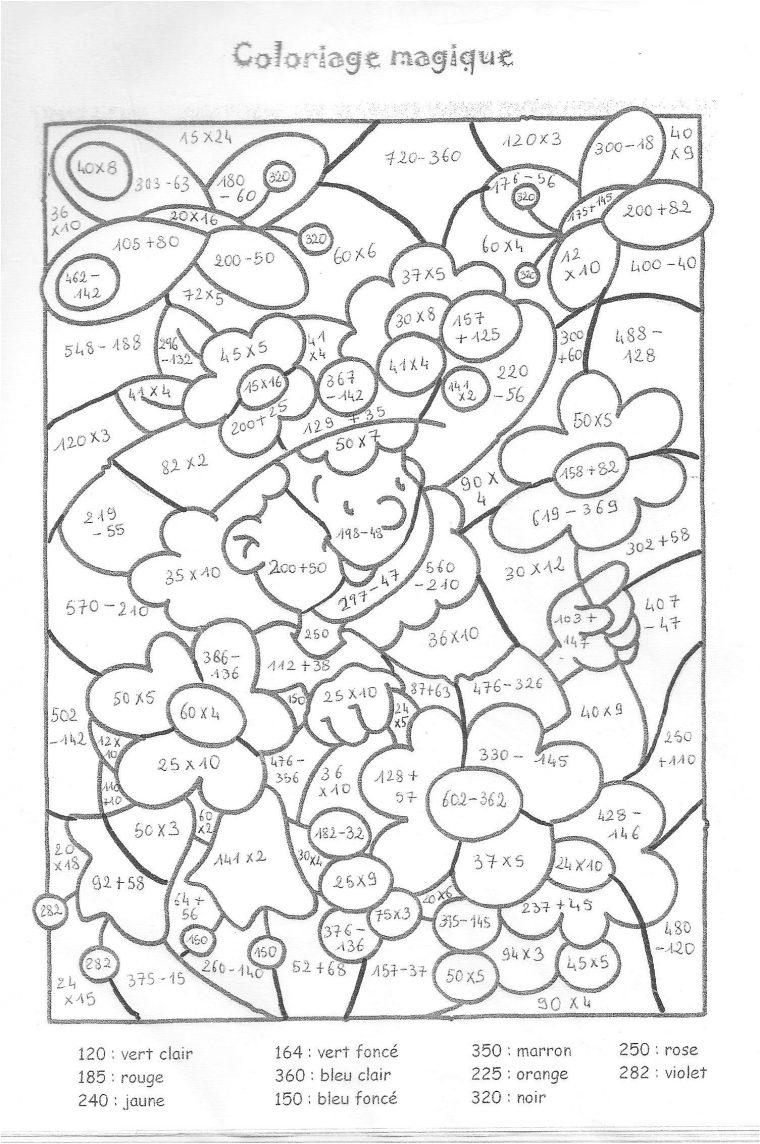 8 Créatif Coloriage Ce2 Photos | Math Coloring Worksheets, Math tout Dessin Coloriage Magique