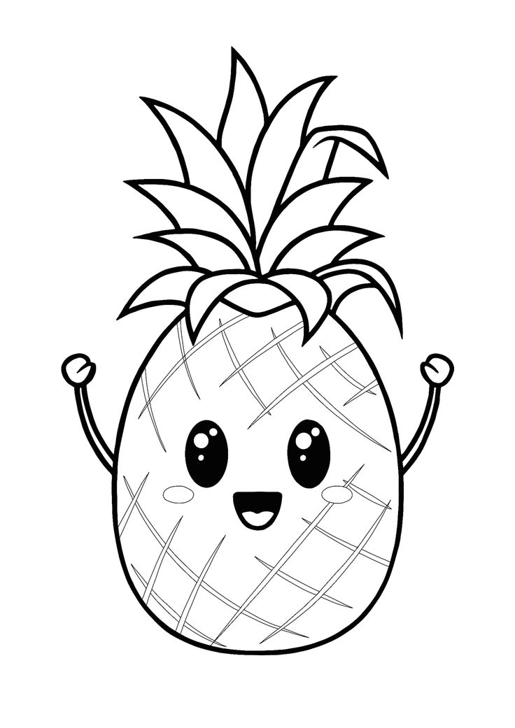 pineapple coloring page