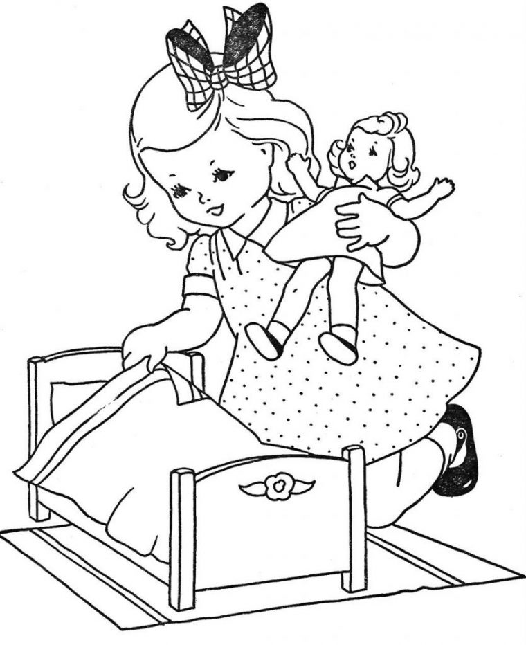 dolls coloring pages