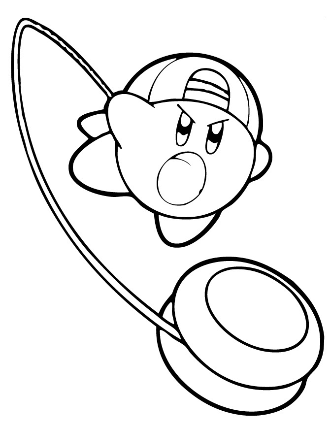 coloring pages of kirby