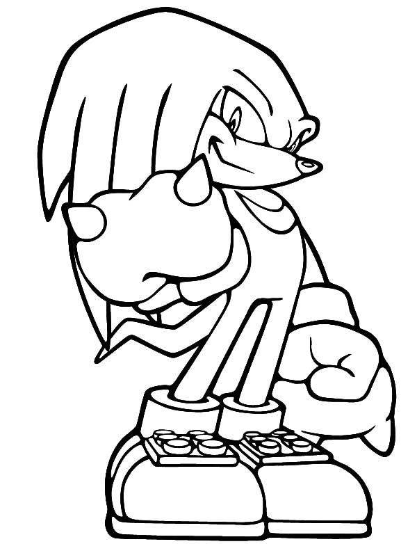 sonic knuckles coloring pages