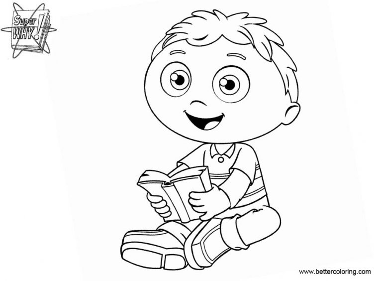 coloring pages super why