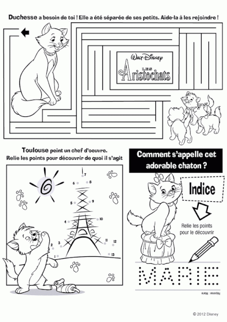 Activité Jeu Et Coloriage Des Aristochats tout Hugo L'Escargot Dentiste