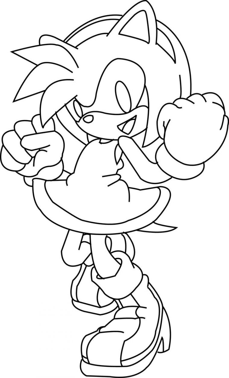 amy rose coloring pages