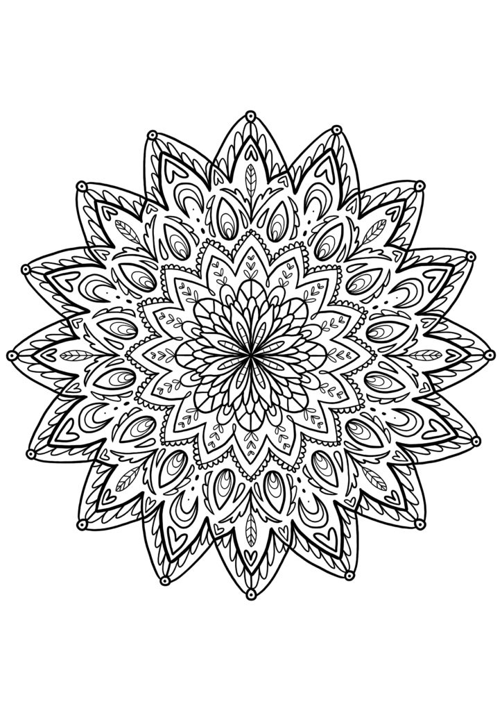 Atelier : 10 Coloriages À Imprimer Pour Petits Et Grands | Fizzer pour Coloriage Mandala Janvier