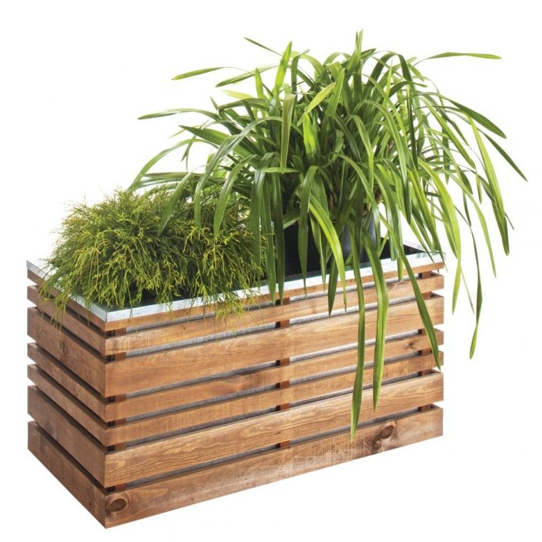 Bac À Fleurs Bois Traité Lignz L100 H50 Cm – Plantes Et Jardins destiné Arbuste Interieur Qui Fleurie Au 10Ans