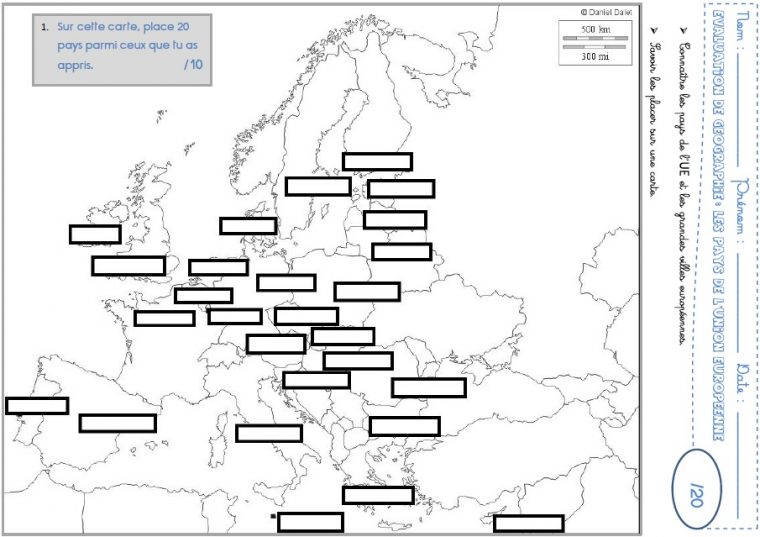 Carte | Ma Maitresse De Cm1-Cm2 concernant Carte Vierge A Completer Construction Union Europeenne