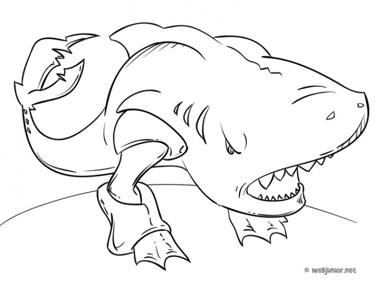 Coloriage Ã Dessiner Requin Facile pour Dessin A Colorier Facile Requin