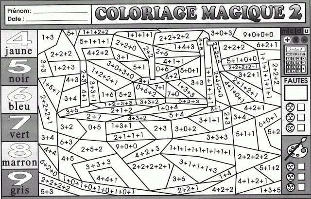 Coloriage À Imprimer Gratuit: Coloriage Magique Cp Addition avec Coloriage Magique 5 À 10