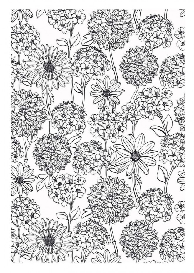 Coloriage Adulte Fleurs De Jardin Dessin Gratuit À Imprimer destiné Mandala Jardin Coloriage