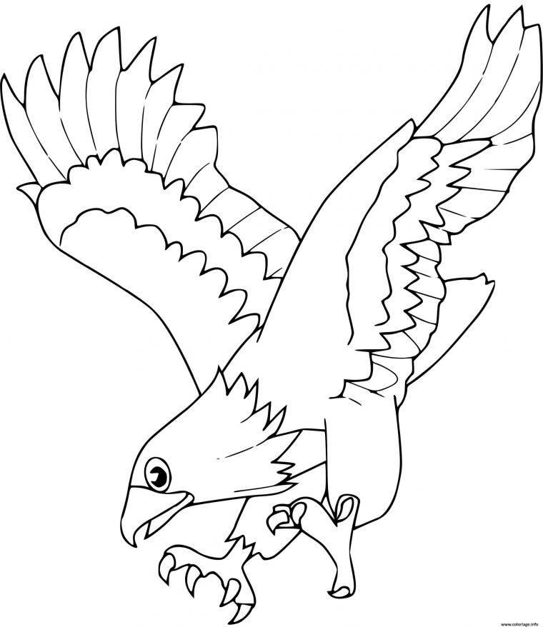 Coloriage Aigle Dessin Oiseau À Imprimer destiné Coloriage En Ligne Oiseau