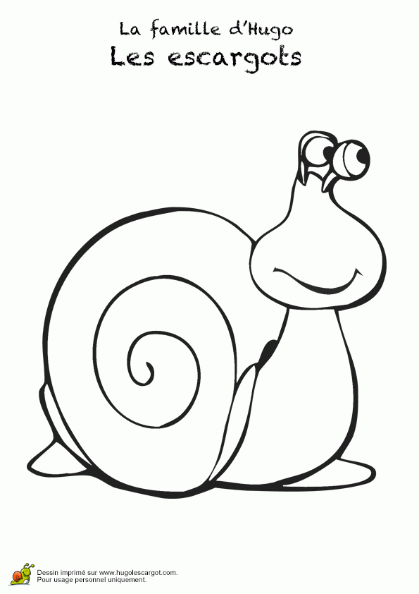 Coloriage Animaux Gasteropodes Escargots 02 | Coloriage Hugo L'Escargot concernant Coloriage Animaux Hugo L'Escargot