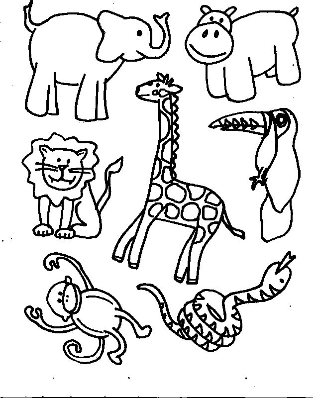 Coloriage Animaux Sauvages / De La Jungle #21090 (Animaux) - Album De avec Coloriage Gratuit Animaux De La Jungle À Imprimer