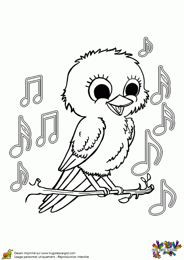 Coloriage Bebe Oiseau Sur Hugolescargot encequiconcerne Coloriage Animaux 7 À Imprimer