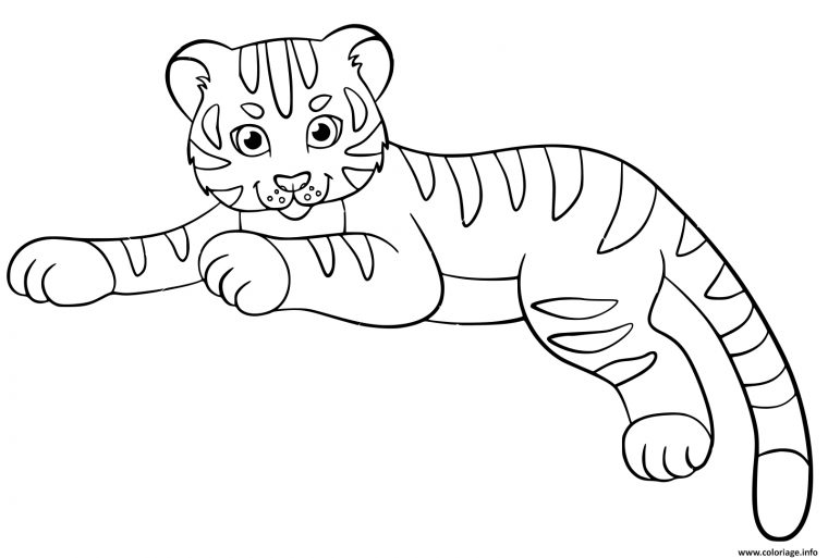 Coloriage Bebe Tigre Cute Enfants Dessin Tigre À Imprimer concernant Dessin De Tigre A Colorier Et A Imprimer