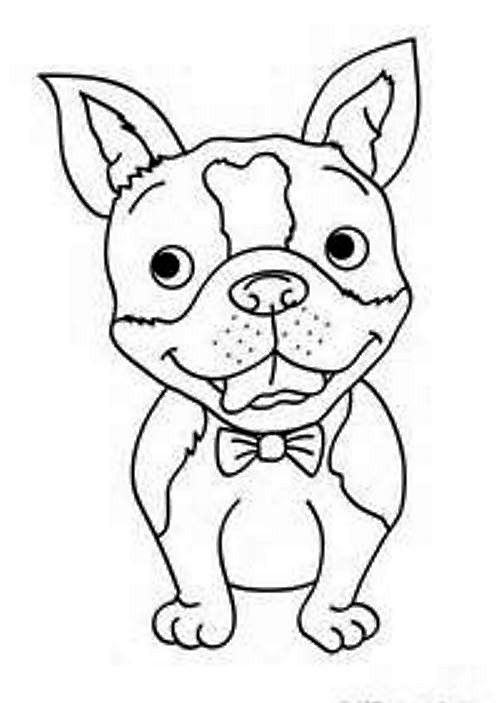 Coloriage Bouledogue Français | Dog Coloring Page, Puppy Coloring Pages intérieur Dessin A Colorier Facile Chien