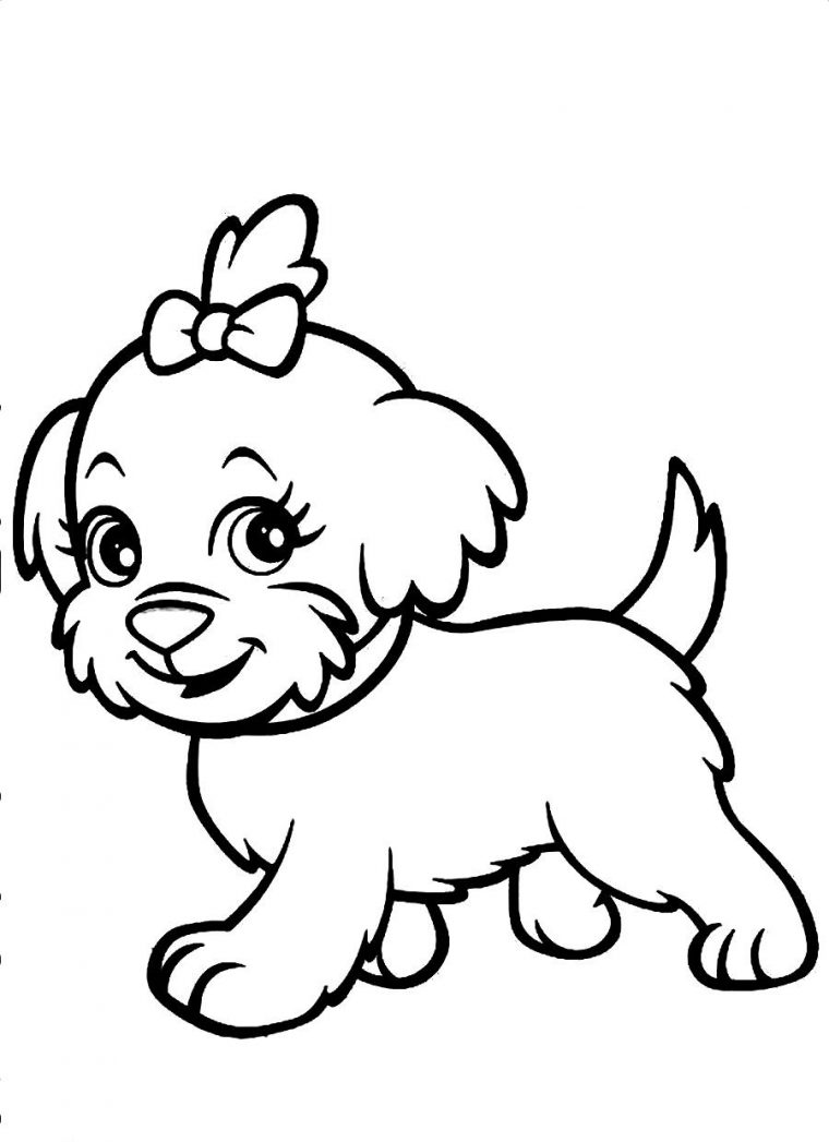 Coloriage Chien – Coloriage Petit Chien Mignon serapportantà Dessin A Colorier Facile Chien