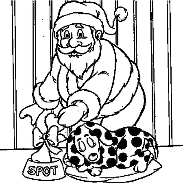 Coloriage Chien Père Noël En Ligne Gratuit À Imprimer tout Noel Coloriage En Ligne