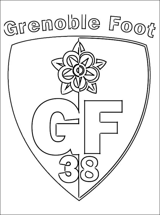 Coloriage Club De Foot Français Grenoble Dessin Gratuit À Imprimer dedans Coloriage En Ligne Ô Majuscule