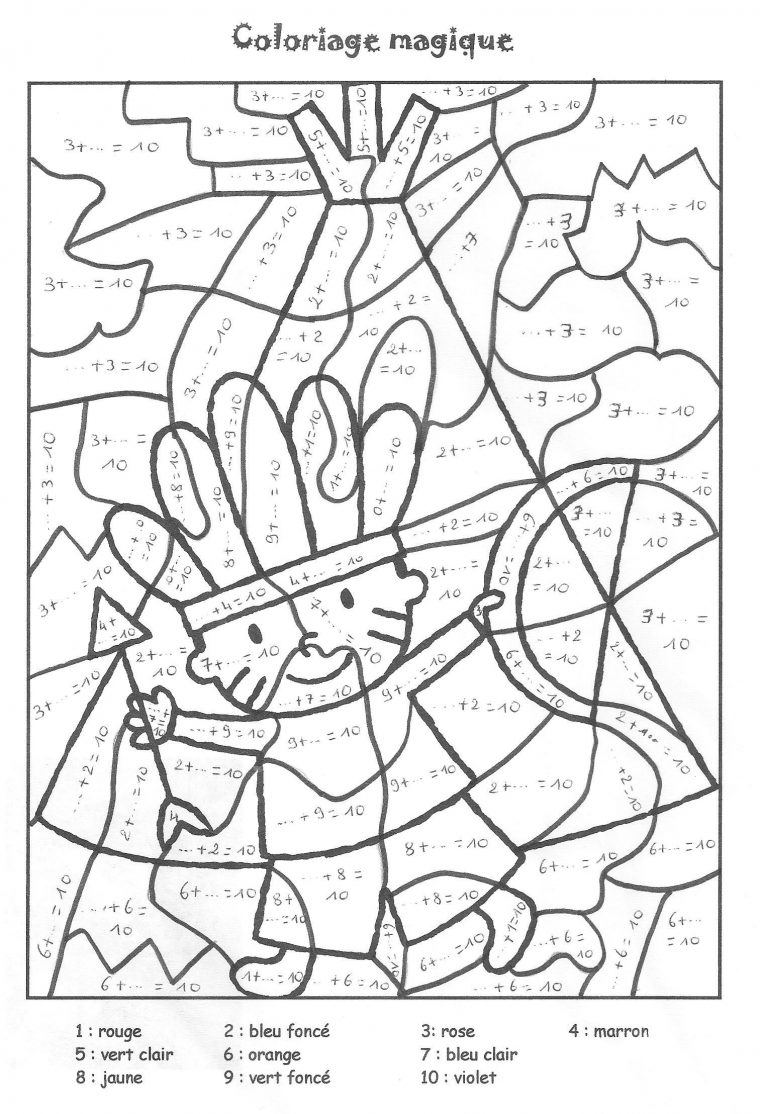 Coloriage Complements A 10 | Coloring Pages, Wild West Theme, Coloring destiné Coloriage Magique Cp Addition