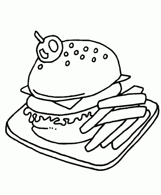 Coloriage Cuisine À Imprimer Pour Les Enfants – Cp08937 concernant Dessins A Colorier Hamburger Chat