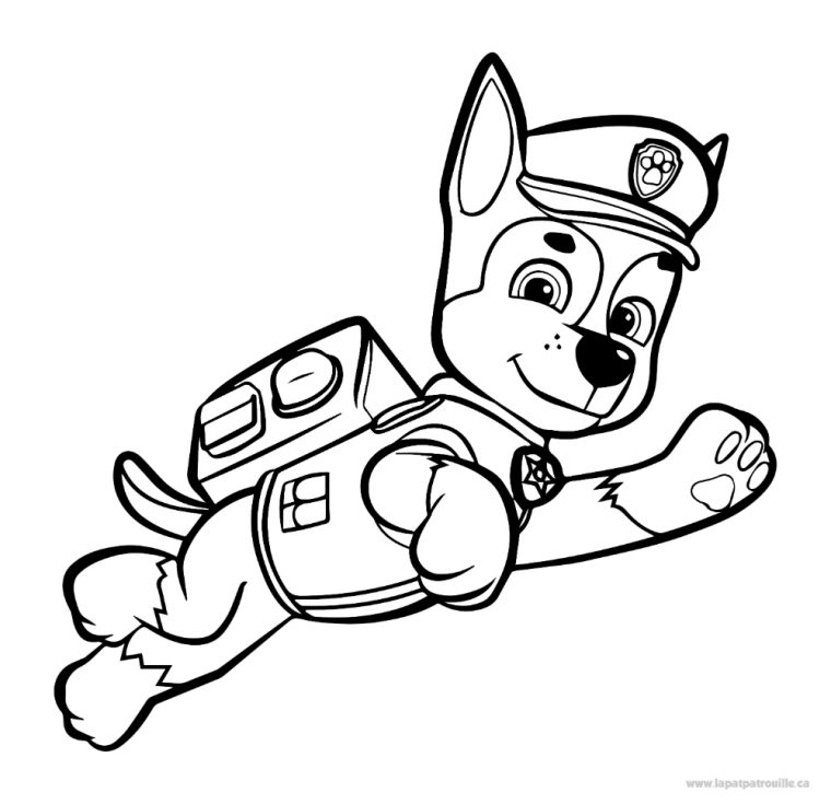 Coloriage De Chase Saute Pour Jouer! – La Pat' Patrouille | Coloriage destiné Coloriage Magique Pat Patrouille