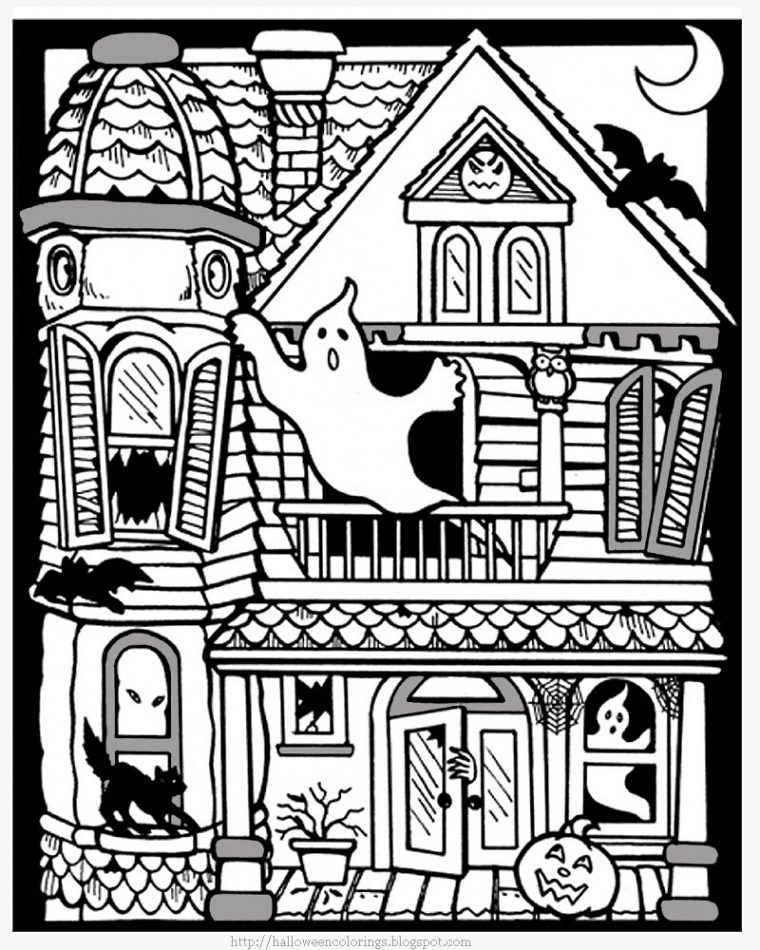 Coloriage De Halloween À Telecharger Gratuitement – Coloriage Halloween pour Coloriage Maison Avec Animlaux