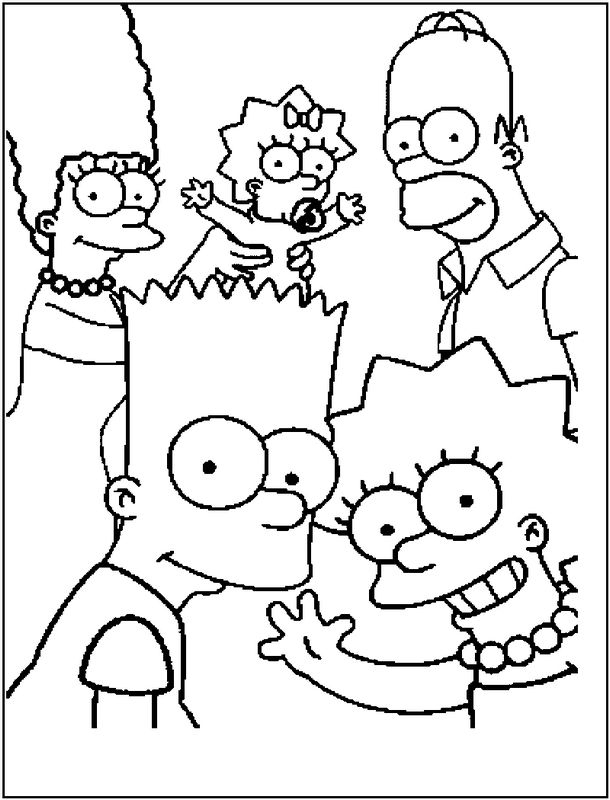 Coloriage De Simpsons, Dessin Coloriage De La Famille Simpson À Colorier avec Dessin A Colorier Et Imprimer Simpsons