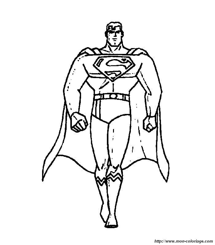 Coloriage De Superman, Dessin 014 À Colorier concernant Dessin De Superman A Colorier Et A Imprimer