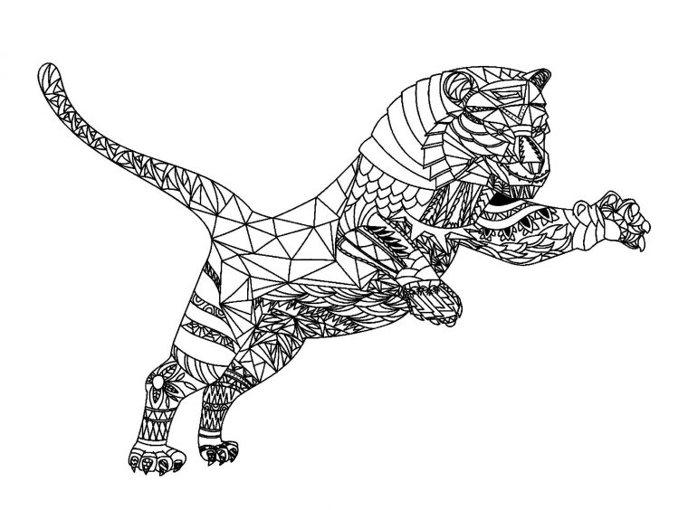 Coloriage De Tigre À Imprimer Gratuitement – Coloriage De Tigres concernant Coloriage Animaux Gratuits Imprimer