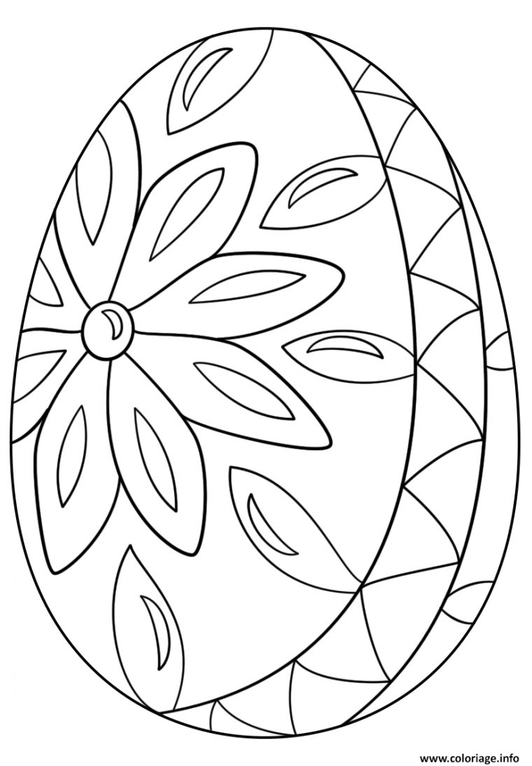 Coloriage Decorative Oeuf De Paques Dessin Oeuf De Paques À Imprimer encequiconcerne Coloriage En Ligne Oeuf De Paques