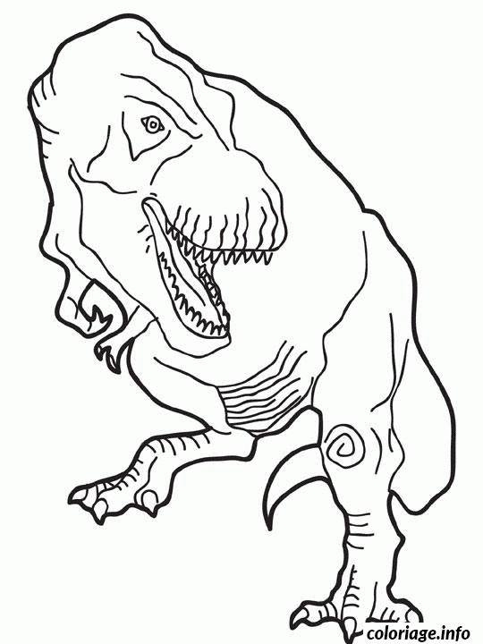 Coloriage Dessin Dinosaure Tyrannosaure Rex Dessin Dinosaure À Imprimer à Dessin A Colorier Facile T Rex