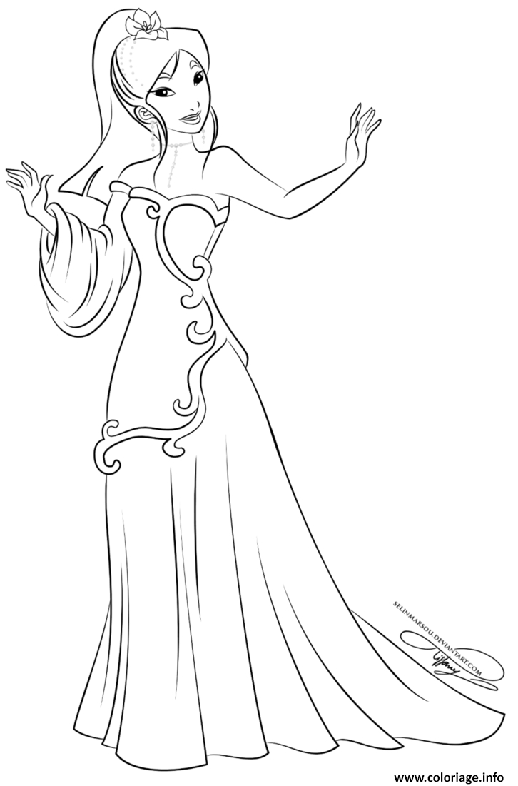 Coloriage Disney Princesse Mulan Dessin Princesse Disney À Imprimer dedans Dessin A Colorier Facile Princesse