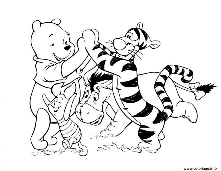 Coloriage Disney Winnie Ourson Au Parc Dessin Disney Walt À Imprimer destiné Coloriage Animaux 7 À Imprimer