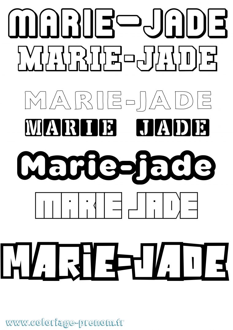 Coloriage Du Prénom Marie-Jade : À Imprimer Ou Télécharger Facilement à Dessin Anime Avec Une Souri Anne 90