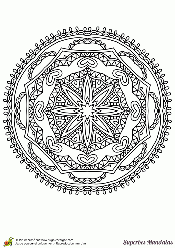 Coloriage D'Un Superbe Mandala Rond Assez Facile À Colorier encequiconcerne Coloriage Mandala Jeux Gratuits En Ligne