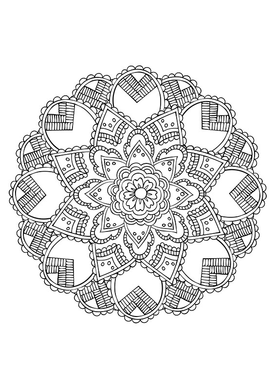 Coloriage Et Mandalas Du Dimanche | Creapassions serapportantà Coloriage Mandala Janvier