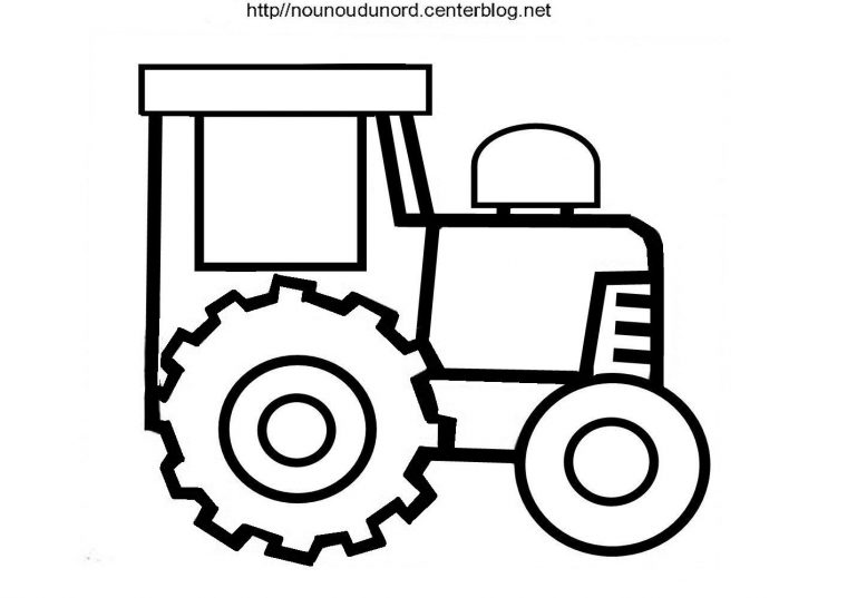 Coloriage Facile Tracteur pour Dessin A Colorier Facile Tracteur